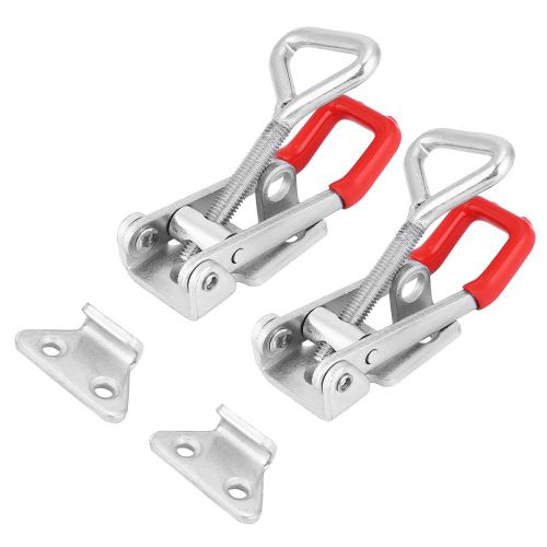 Loquet a bascule reglable pour porte de boite d'armoire, accessoire mecanique, 2 pieces, fer nickele