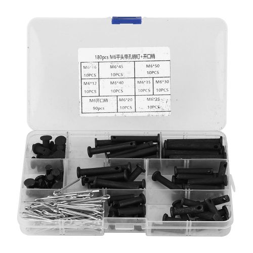 90 goupilles cylindriques M6 a tete plate avec trou + 90 goupilles fendues pour fixation