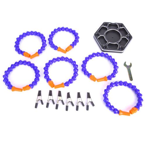 Support de fer a souder, 6 pieces, bras en nylon, outils de reparation de circuits imprimes