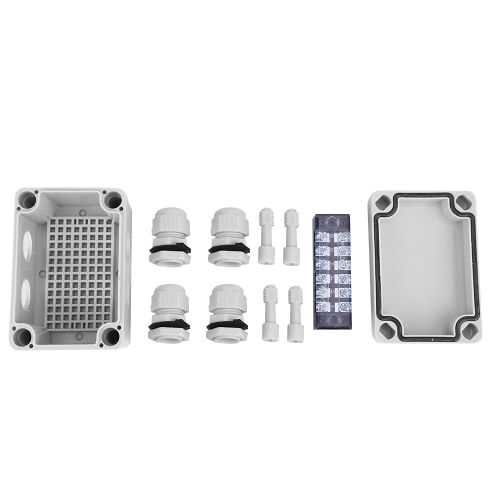 Boitier de commande d'interrupteur etanche, boite de jonction de connexion de fil ABS, boitier en plastique (65 x 95 x 55 mm)