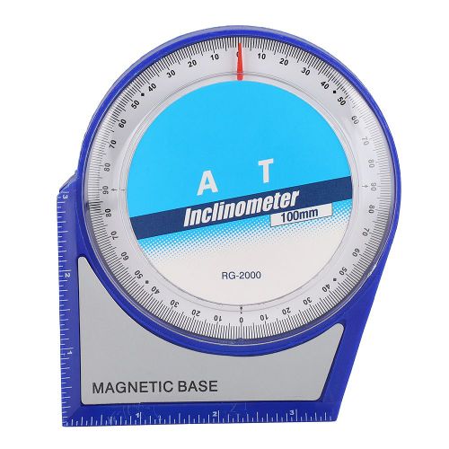 Inclinometre en plastique 4 x 90 degres, rapporteur d'angle, niveau