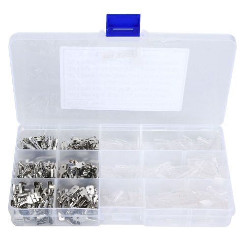 Kit De Remplacement De 180 Connecteurs De Bornes Males/Femelles 6,3/4,8/2,8 Mm Avec 90 Manchons Isolants