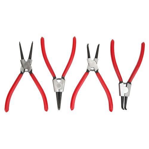 Lot de 4 pinces a circlips de 7 pouces, avec poignee en PVC, outil manuel pour la fixation des roulements.