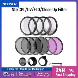 (77mm )Kit de filtre ND/CPL/UV/FLD/en gros plan avec filtres de gros plan ND2/ND4/ND8 (+1/+2/+4/+10) avec capuchons d'objectif,capuchon d'objectif,pochette de filtre