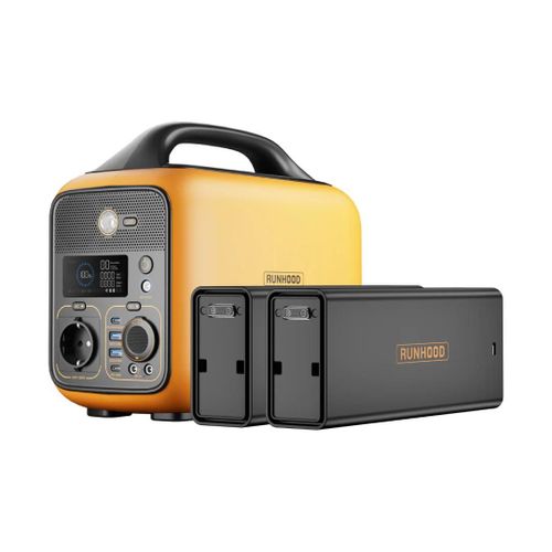 RUNHOOD HE600 + 2 Energy Bar 324 ¿ Station Modulaire 600 W / 648 Wh avec Hot-Swap
