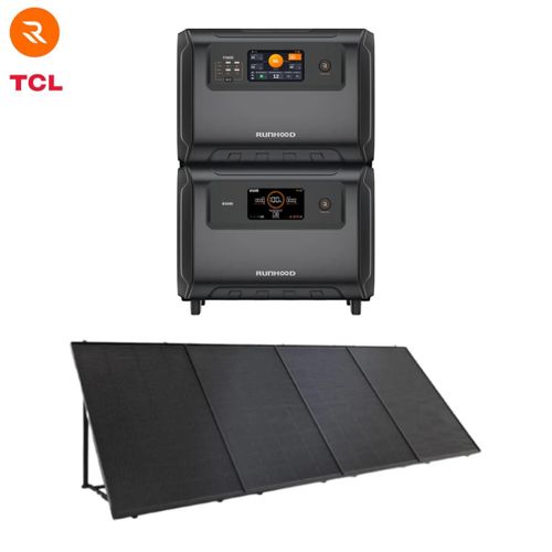 Kit Balcon Pro RUNHOOD ¿ 7,2 kWh + 800 W Solaire ¿ Autonomie Plug & Play Extérieure