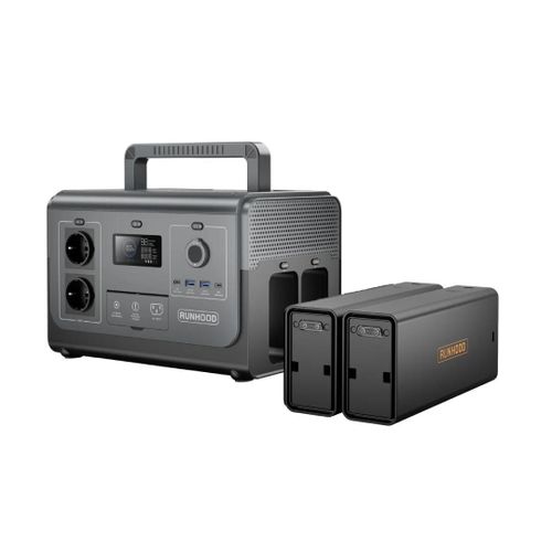 RUNHOOD HE1200 + 2 EB324 ¿ Station Modulaire 1200 W / 648 Wh avec Hot-Swap