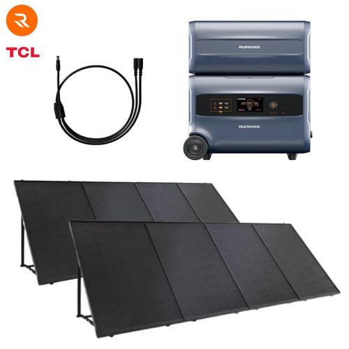 Kit Balcon Extrême RUNHOOD ¿ 4,8 kWh + 1600 W Solaire IP68 ¿ Autonomie Solaire Plug & Play