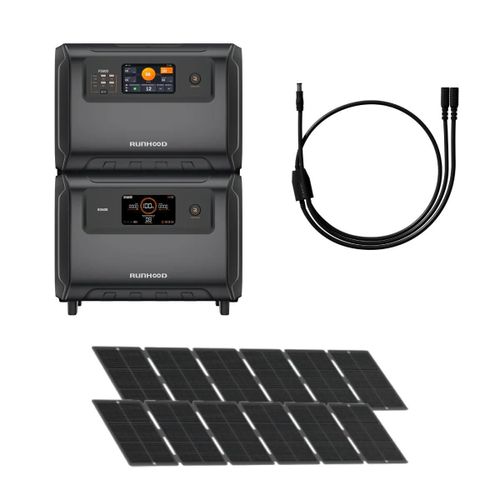 Kit Backup PME RUNHOOD ¿ 7,2 kWh + 400 W Solaire ¿ Alimentation Continue pour Entreprises