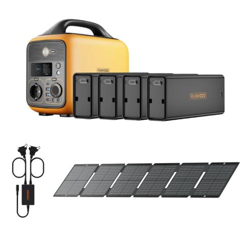 Kit Stand Exposition RUNHOOD ¿ 1296 Wh + 100 W Solaire ¿ Énergie Autonome pour Événements et Salons
