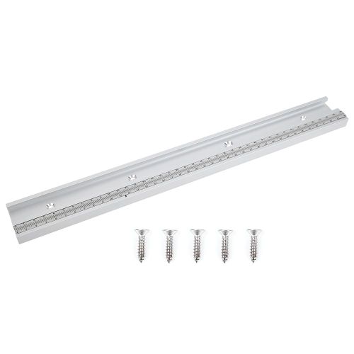 Rail en T en alliage d'aluminium avec echelle, curseur pour menuiserie, outils de menuiserie, 600 mm