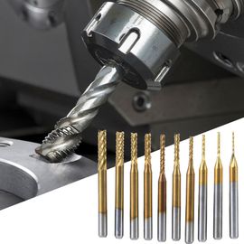 Lot de 10 fraises a mais CNC en acier tungstene pour sculpture