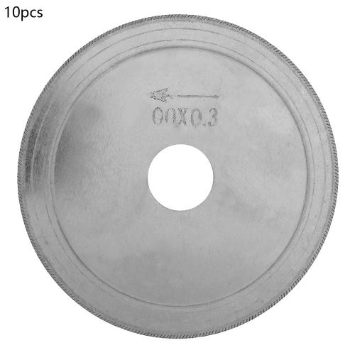 Lot de 10 disques de scie diamantes ultra-fins de 100 mm pour verre de jade (100 x 20 x 0,3 mm)