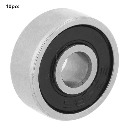 Roulements a billes en acier a gorge profonde scelles en caoutchouc double face de 3/4/5/6 mm de diametre interieur et 10/13/16/19 mm de diametre exterieur (624)