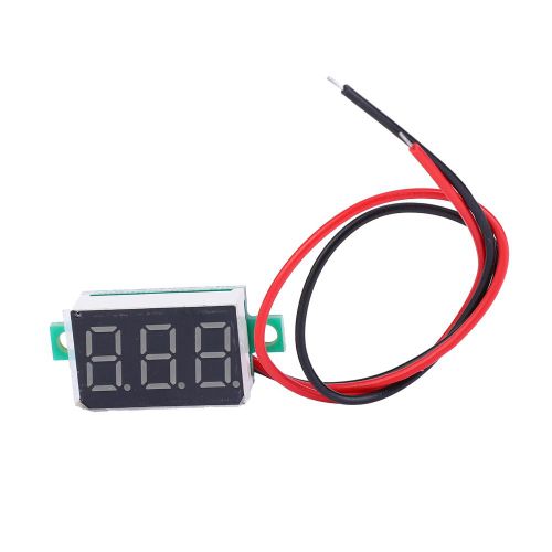 Lot de 5 mini voltmetres a affichage numerique LED haute precision de 0,36"" (4,5-30 V CC) (rouge)