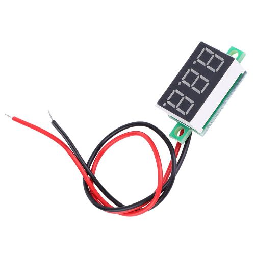 Lot de 5 mini voltmetres a affichage numerique LED haute precision 0,36'' DC 3,0-30,0 V (bleu)