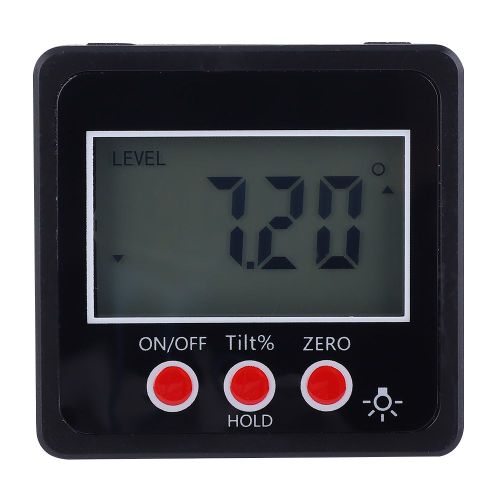 Inclinometre numerique, instrument de nivellement, base magnetique 4 x 90 degres