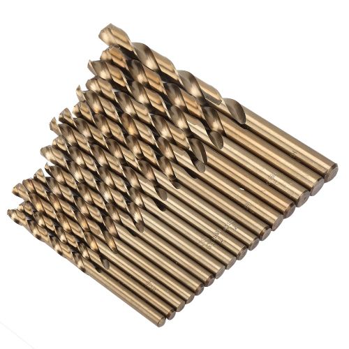 Jeu de 16 forets helicoidaux au cobalt M35 HSS-CO, outils combines