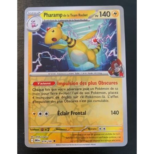 Pokémon Pharamp De La Team Rocket 074 / 182 Reverse Ev10 Rivalités Destinées