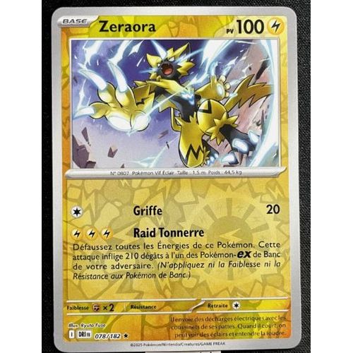 Pokémon Zeraora 078 / 182 Reverse Ev10 Rivalités Destinées