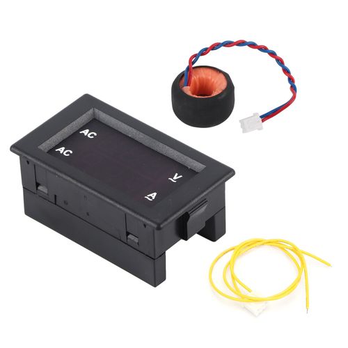 Voltmetre a affichage numerique LED AC 100-300 V, amperemetre 0-100 A (bleu)
