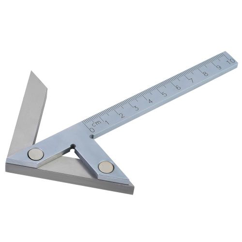 Jauge d'angle centrale en acier 4-90 mm, equerre de centrage portable, regle d'angle (100 x 70 mm)