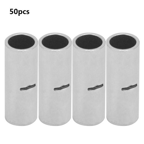 Lot de 50 cosses de connecteur bout a bout en etain non isolees pressees a froid