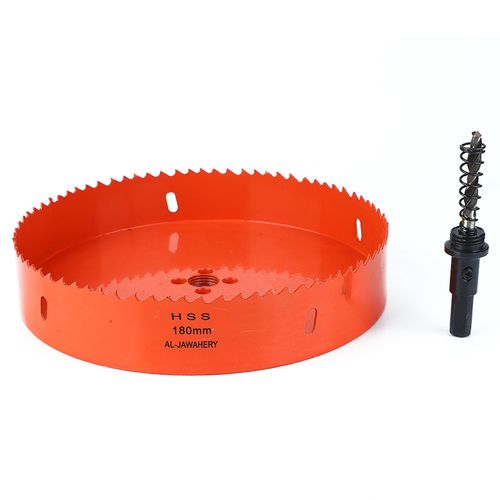 Scie cloche bimetallique M42, foret de coupe pour tole, bois et plastique (180 mm)