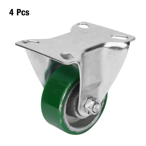 Lot de 4 roulettes pivotantes robustes de 7,6 cm avec plaque superieure et capuchon en caoutchouc thermoplastique rigide PU
