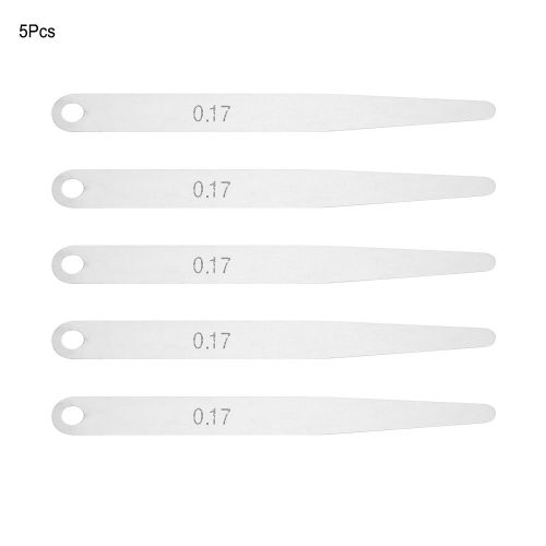 5 pieces de jauge d'epaisseur en acier inoxydable, outil d'inspection de soudage (0,17)