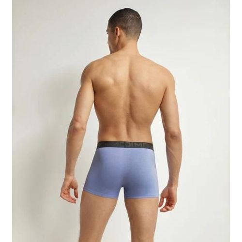 Dim Boxer Homme En Coton Modal À Ceinture Contrastée Bleu Dim Classic