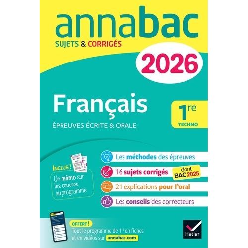 Annales Du Bac Français 1re Technologique