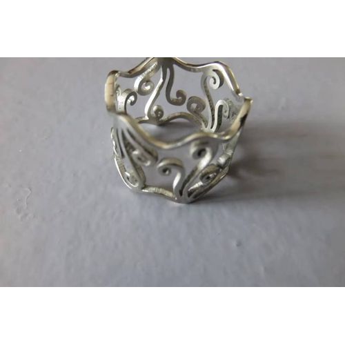 Bague Acier Anneau Large Ajouré  T 53/267