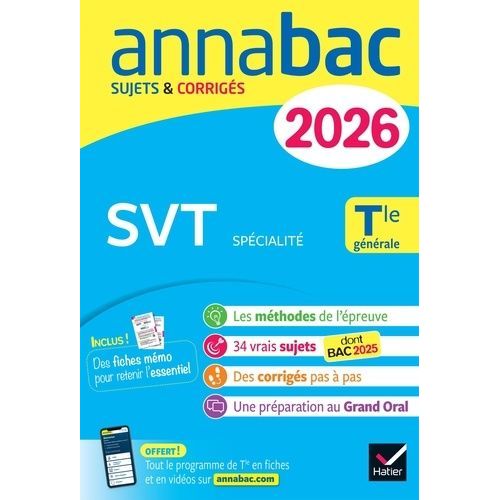 Annales Du Bac Annabac Svt Tle Générale