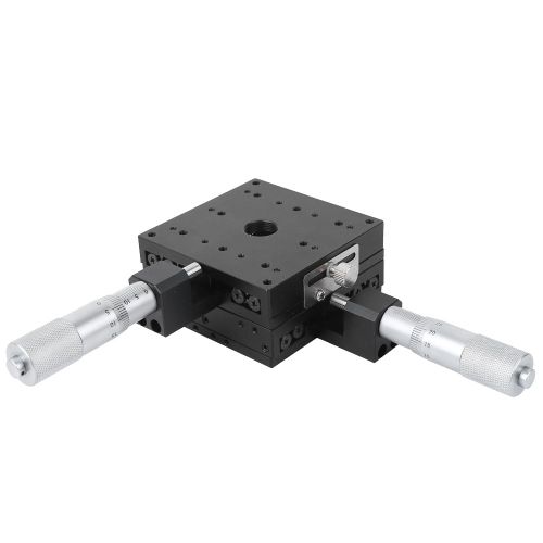 Micrometre manuel SEMY80-AC, table coulissante, plate-forme de coupe, plateaux a rouleaux croises, 80 x 80 x 40 mm