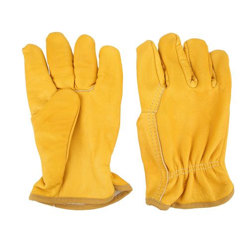 Gants en cuir de vache vert resistants a la chaleur pour soudeurs, mecaniciens et conducteurs