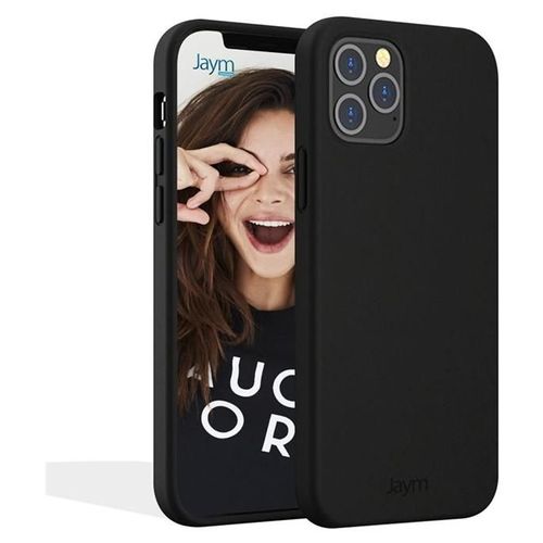 Jaym Classic - Coque De Protection Pour Téléphone Portable - Microfibre - Silicone De Qualité Supérieure - Noir - Pour Apple Iphone 12 Pro Max