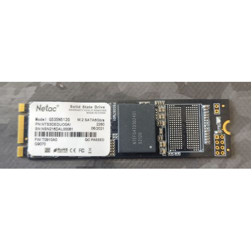 Disque dur Netac Technology 512 Go M.2 SATA SSD 2280 SATA 6 GB/s G535N512G