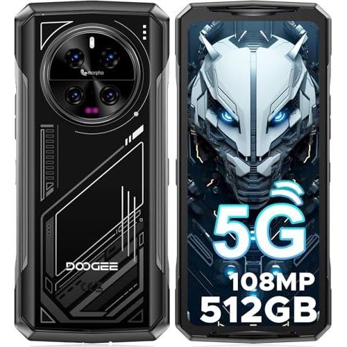 DOOGEE V40 5G Telephone Incassable, 12Go+512Go Noir Argent