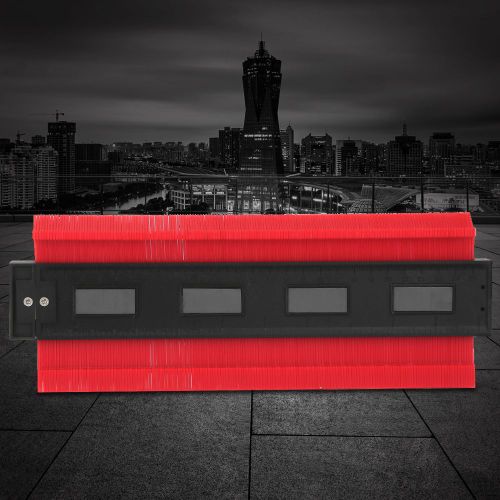 Duplicateur de jauge de contours irreguliers en plastique de 10 pouces pour copier avec precision les formes irregulieres (rouge)