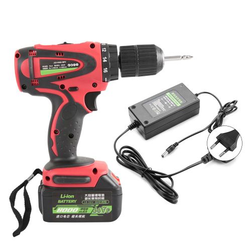 Perceuse-visseuse electrique sans fil avec batterie au lithium et reglage de la vitesse (prise UE 220 V)