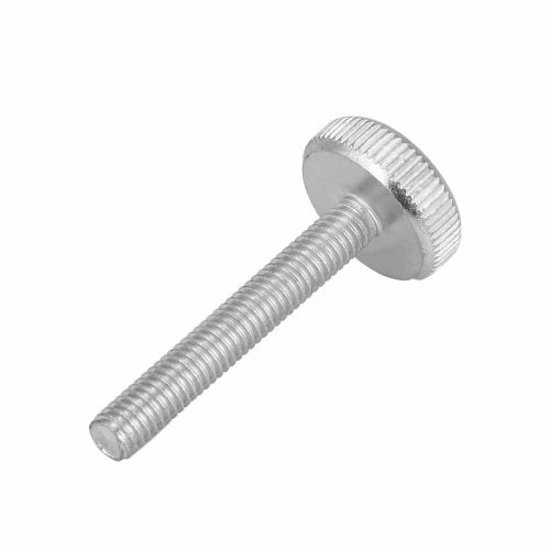 Vis a tete moletee plate en acier au carbone zingue M6 (M6*40?; 1 piece)
