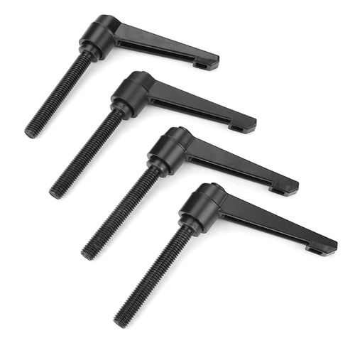 Lot de 4 boutons de machine en metal, poignee de fixation reglable, filetage male M10 (70 mm)