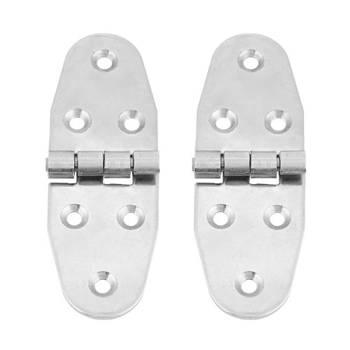 Lot de 2 charnieres de porte a bord rond en acier inoxydable pour plateau rabattable 12 x 4 cm