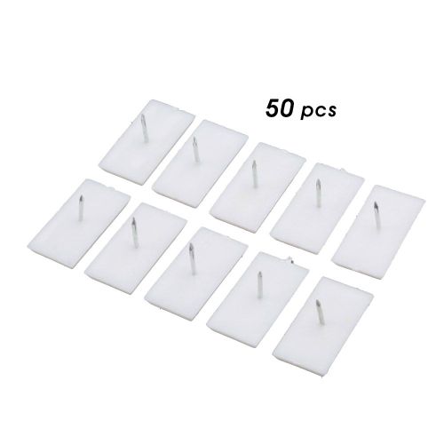 Lot de 50 patins de protection rectangulaires en plastique pour meubles, pieds de table et de chaise, 30 x 12 x 4 mm