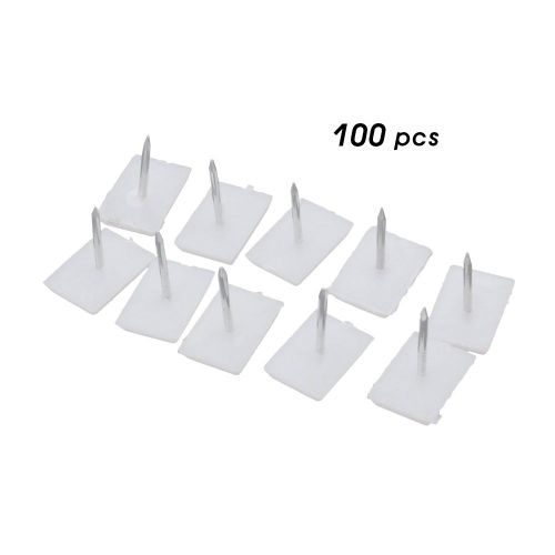 Lot de 100 patins de protection rectangulaires en plastique pour meubles, pieds de table et de chaise, 27 x 12 x 3 mm