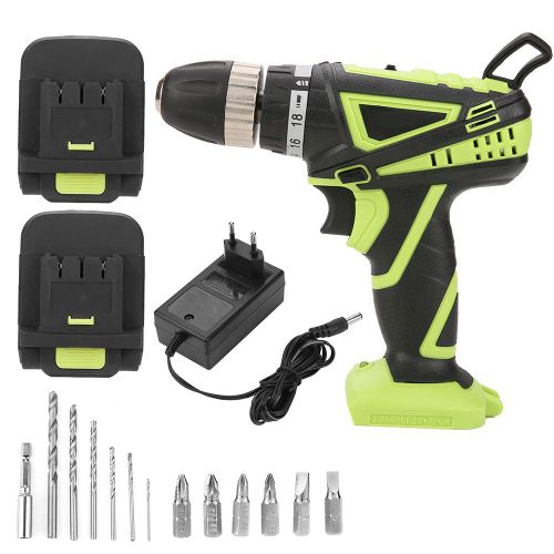 Kit perceuse-visseuse electrique sans fil a batterie lithium rechargeable 18 V (prise UE 110-240 V)