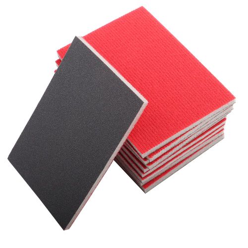 Lot de 10 eponges abrasives carrees, grain 120/180/240, pour polissage fin (180#)