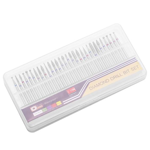 Ensemble De 30 Forets A Ongles Diamantes, Fraises Rotatives, Outil De Polissage Pour Machine De Manucure #C 