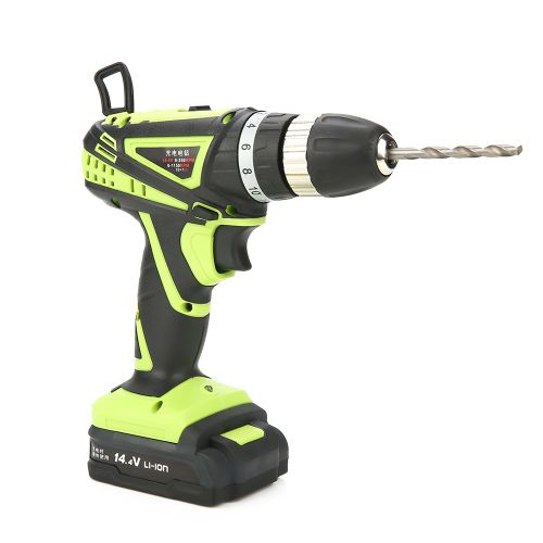 Kit perceuse-visseuse electrique sans fil a batterie lithium rechargeable 14,4 V (prise US 110 V)